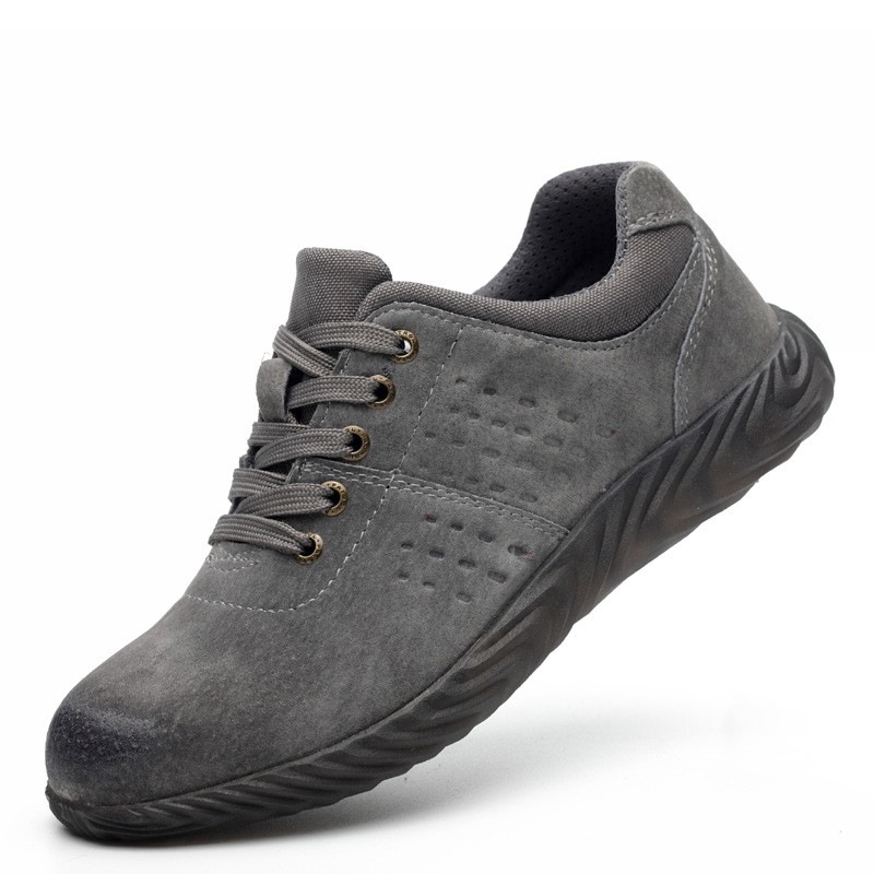 Spring and Autumn Cross-border Supply Source Anti-Punching and Anti-Piercing Safety Shoes, Leather Breathable Wear-resistant Anti-Slip Steel Toe Cap Work Boots