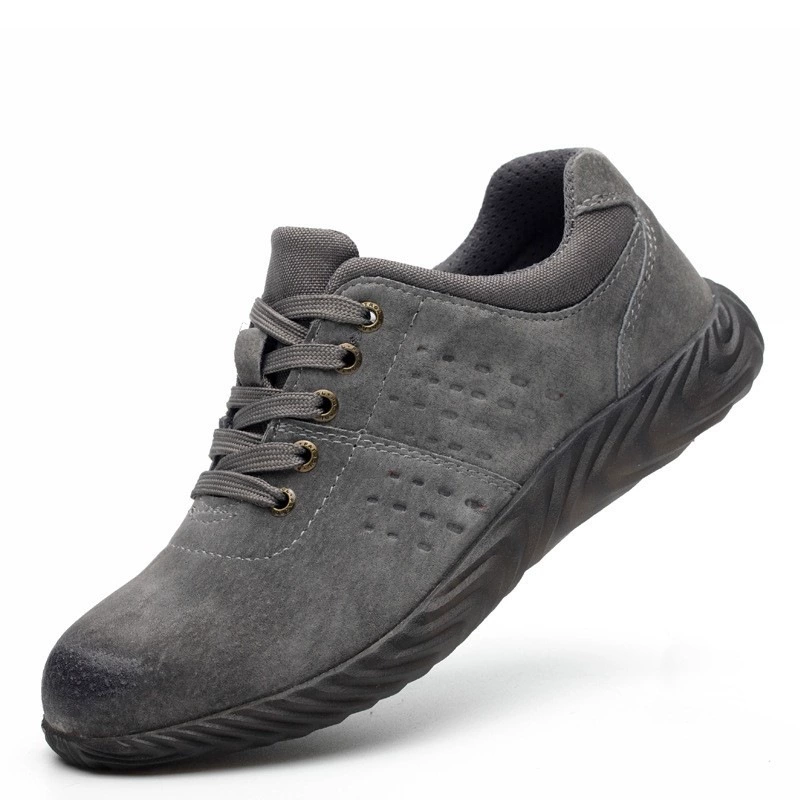 Обувь для страхования труда Мужская оптовая кожаная желе нижняя легкая рабочая обувь