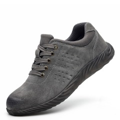 Spring and Autumn Cross-border Supply Source Anti-Punching and Anti-Piercing Safety Shoes, Leather Breathable Wear-resistant Anti-Slip Steel Toe Cap Work Boots