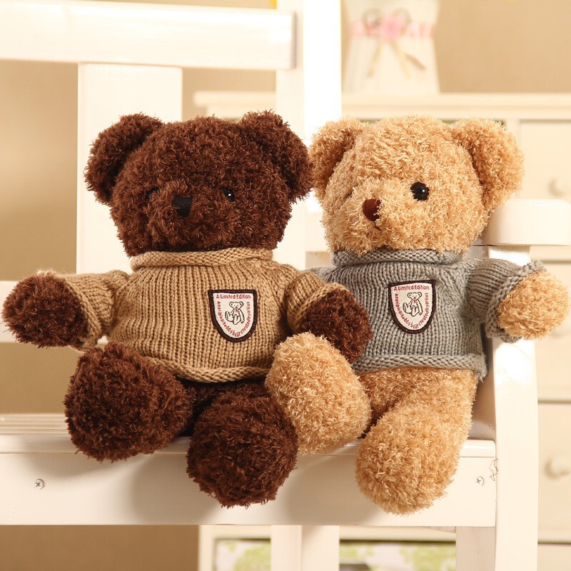 Factory wholesale sweater teddy bear doll plush toy bear pillow cloth doll wedding gift bear Factory wholesale sweater teddy bear doll plush toy bear pillow cloth doll wedding gift bear