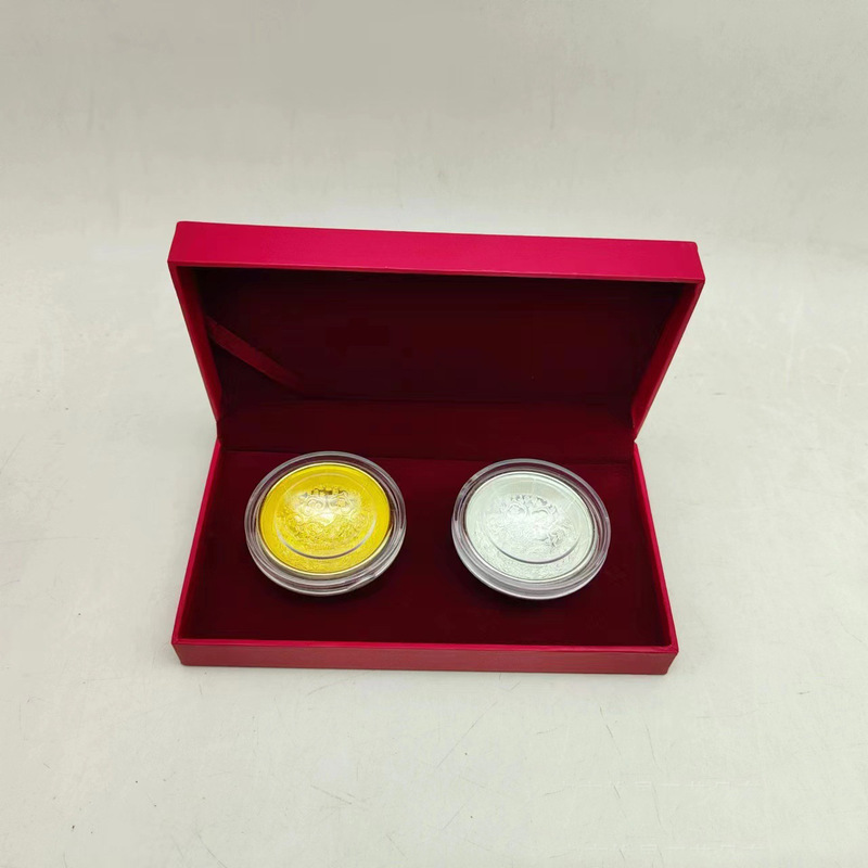 Year of the Dragon, Year of the Dragon, Golden Bowl, Silver Bowl, Gold and Silver Commemorative Crafts Company Annual Exhibition Fair Gift Box Wholesale Year of the Dragon, Year of the Dragon, Golden Bowl, Silver Bowl, Gold and Silver Commemorative Crafts Company Annual Exhibition Fair Gift Box Wholesale