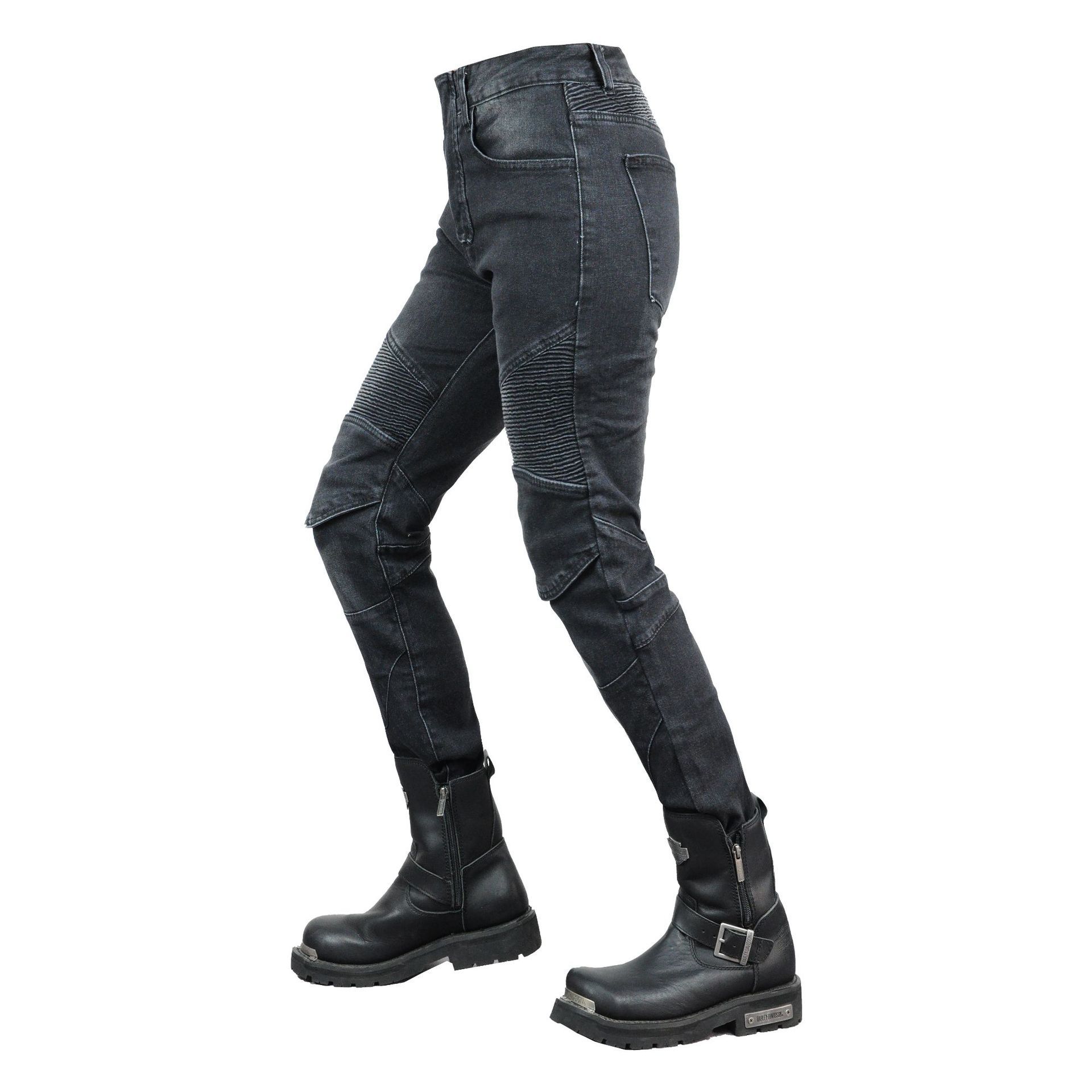 VOLERO Pantalones vaqueros de la motocicleta de las mujeres de carreras de motos pantalones de montar pantalones anti-caída de estiramiento retro actualizado equipo de protección