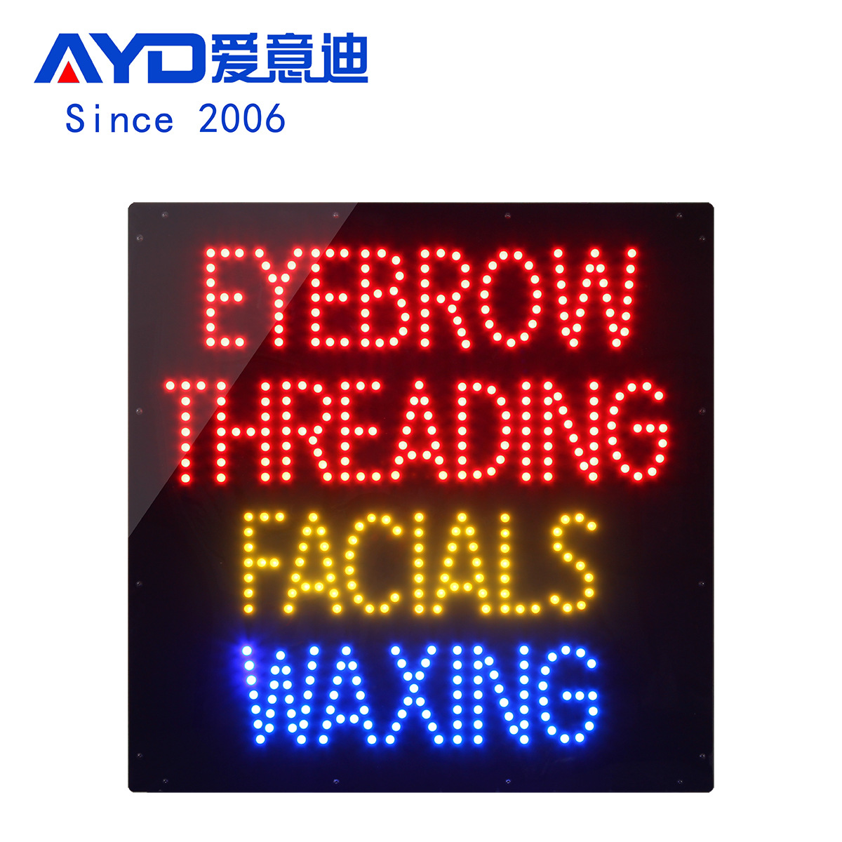 美容院LED广告牌亚克力招牌60*60CM美容美发LED广告牌灯箱标识牌