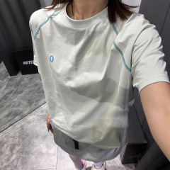 撞色拼接速干短袖男女夏季薄款户外运动骑行服凉感透气t恤半截袖