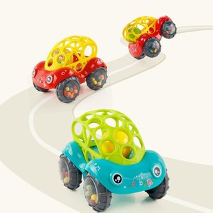 Doudou Fun Soft Rubber Toy Car Inertial Sliding with Colorful Balls Anti-Fall Children's Toy Car