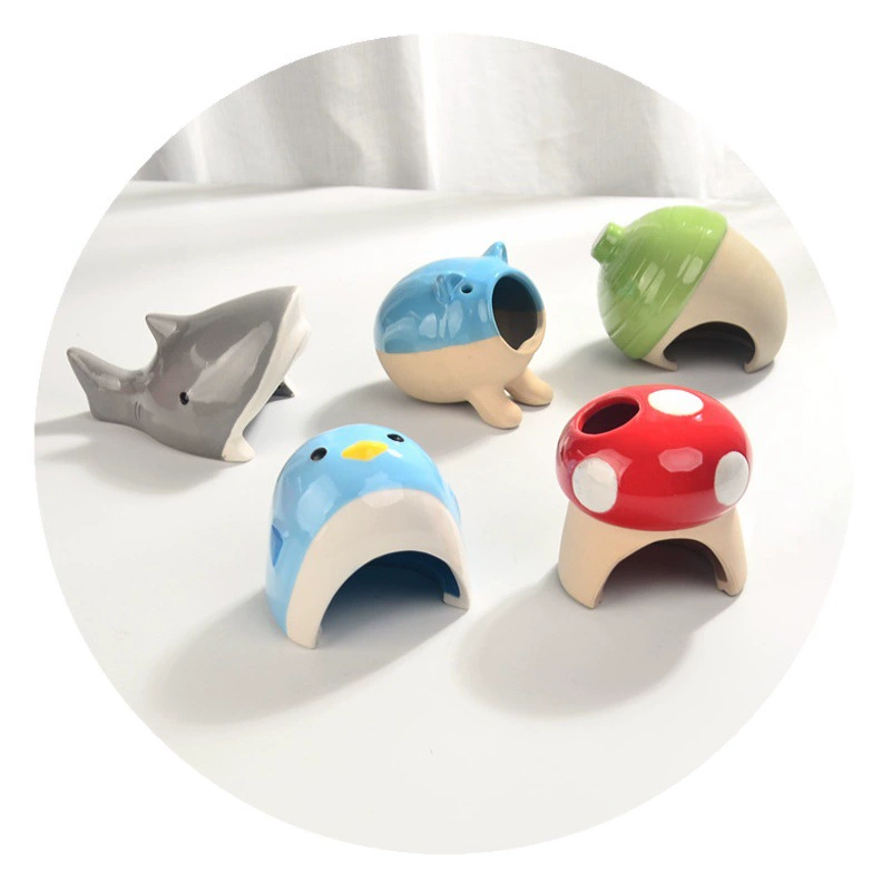 Разнообразие мультяшных маленьких животных керамическое охлаждающее гнездо для хомяков, фиксированный прохладный летний побег, домашние животные, небольшие принадлежности для спальной комнаты