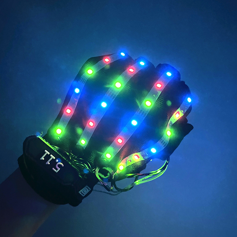 #546 6V四功能-led金刚狼手套(三色款)