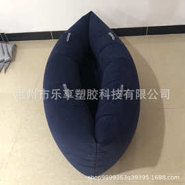 工厂直供PVC充气植绒摇椅独木舟船型儿童躺椅便携沙发户外露营床
