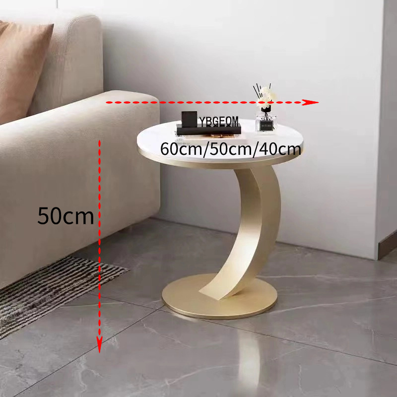 Sofá italiano plegable tabla de té tabla de roca de doble esquina tabla de forma especial mesa creativa restaurante balcón mesa redonda