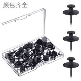 供跨境双头图片挂钉25件盒装 小头拇指钉挂墙图片别针钥匙挂钩