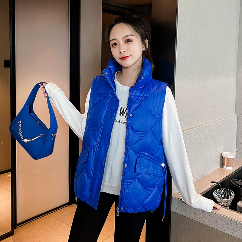 Осень/Зима 2022 Новый пуховый хлопковый жилет, женская одежда, городской Повседневный Свободный жилет в Корейском стиле, жилет, жилет, пальто