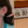 韩国鱼尾小巧后挂式耳钉
