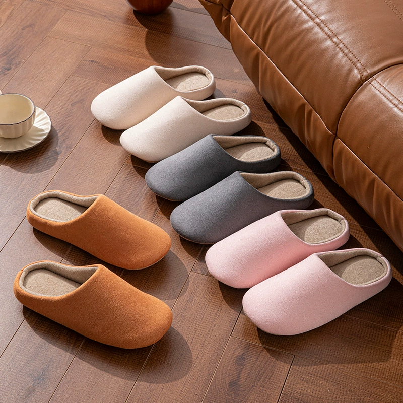 Лёгкие домашние деревянные тапочки из хлопка для мужчин и женщин, для круглогодичного использования.