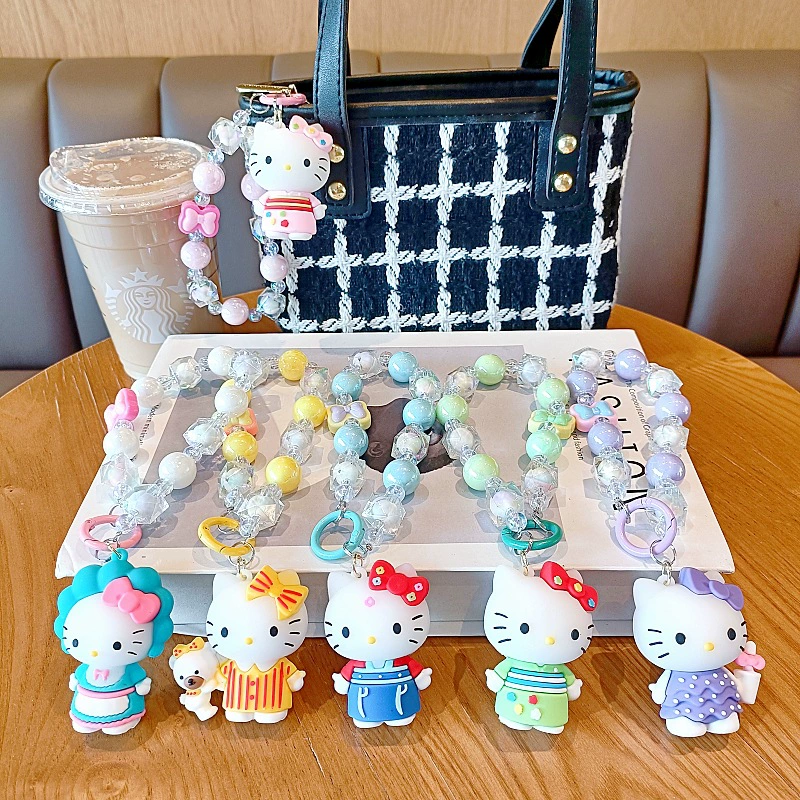 Hello Kitty, подвеска, брелок ручной работы, мультяшная ручка, DIY, роспись вручную