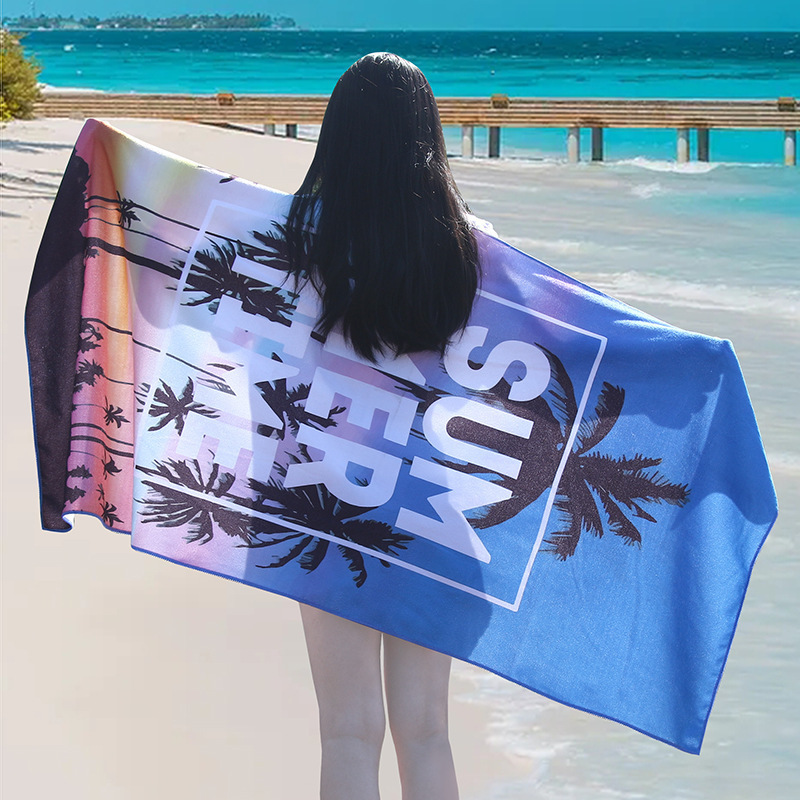 Microfiber Beach Towel Digitally Printed Absorbent Swimming Adult Bath Towel Quick-Drying Beach Towel Wholesale