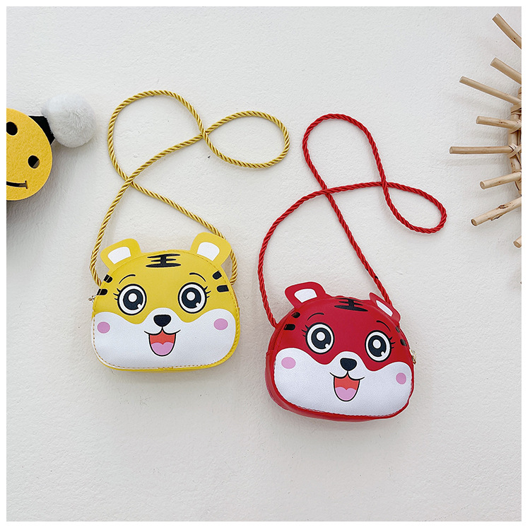 2022 Year of the Tiger New Children's coin Purse, Auspicious Tiger crossbody fashionable pu cute single-shoulder bag for both men and women undefined