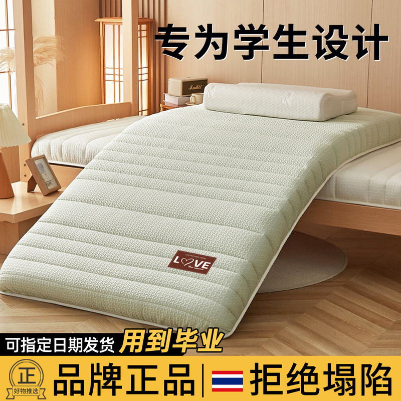 2025 New Student-Specific Latex Mattress Cushion Rental Dormitory Single Bedroom Thickeneded Mattress Cover