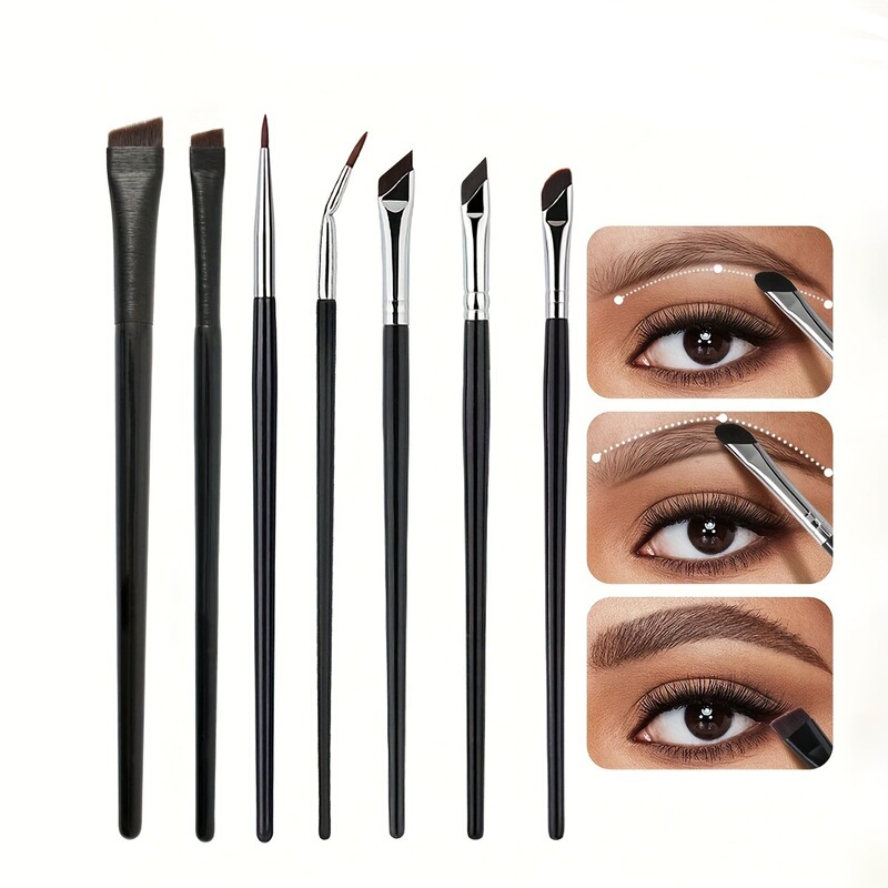 3/5/7 Piece Set of Precision Eye Makeup Brushes, Blade Eyeliner Brush, Fine Oblique Head Outline Eyeliner 102 Eyebrow Brush 101 Makeup