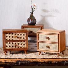 泰国实木制作客厅桌上中式木色装饰收纳盒房间卧室整理柜收纳柜