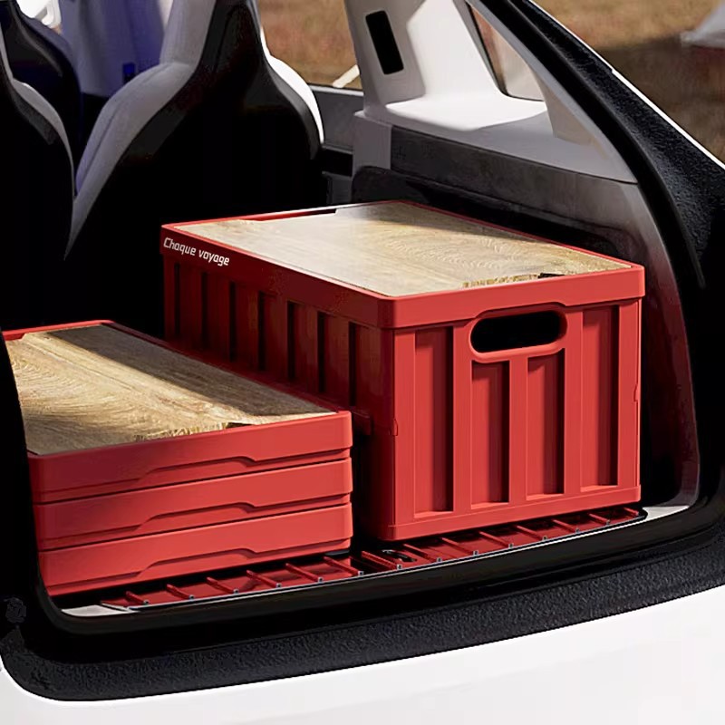 Caja de almacenamiento de camping al aire libre de gran capacidad Caja de almacenamiento de respaldo de automóviles Caja de picnic Caja de acabado plegable multifuncional