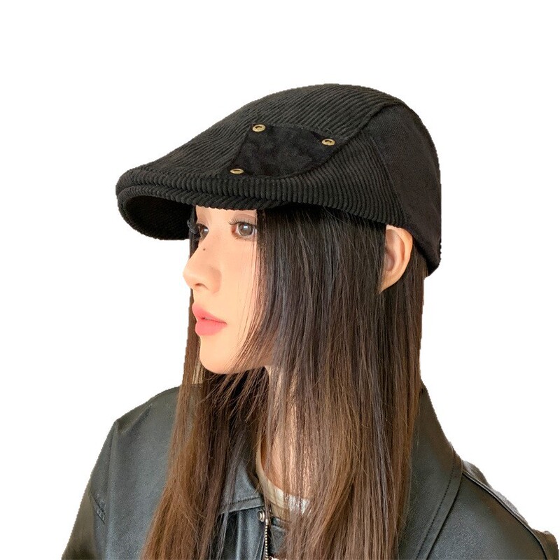 韩版秋冬季帽子女时尚高级感百搭前进帽新款复古英伦风鸭舌帽批发|undefined