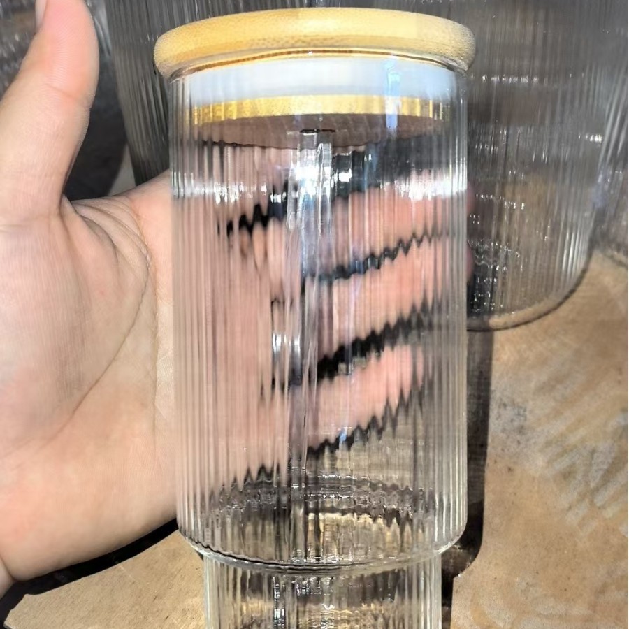 Inswind gran capacidad con cubierta taza de paja de vidrio de verano de alto valor de té de frutas taza de bebida fría taza de paja de té de leche doméstica