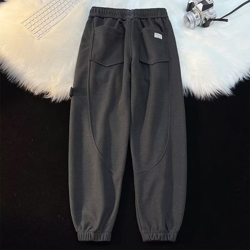 Japanese fashion brand ankle-tied casual pants men's spring and autumn thin sports training youth trendy straight jogging long pants