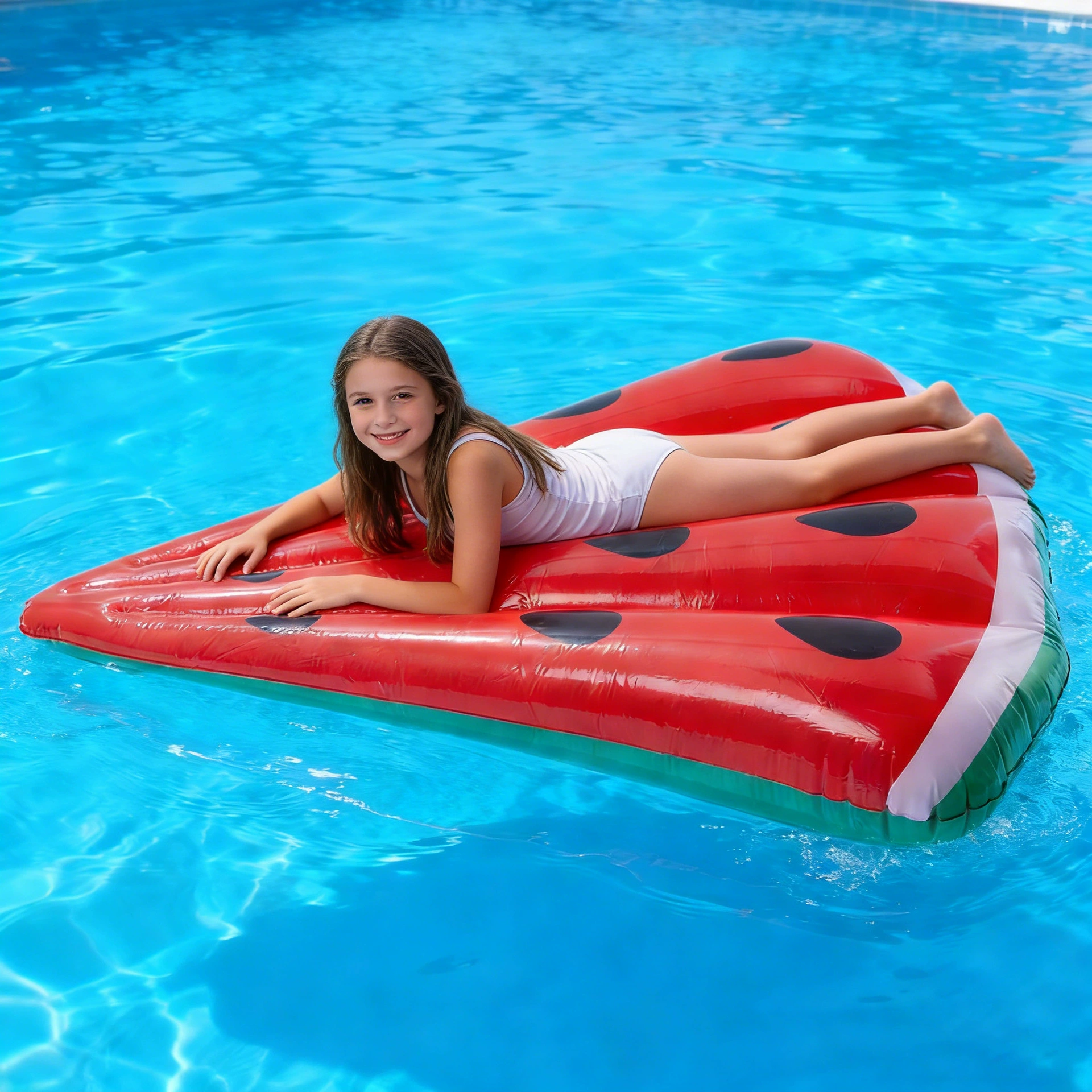 Надувной плот-шезлонг в форме арбуза для взрослых и детей, ПВХ-поплавок, плавающая кровать для отдыха на воде, в наличии на складе, для трансграничной доставки.