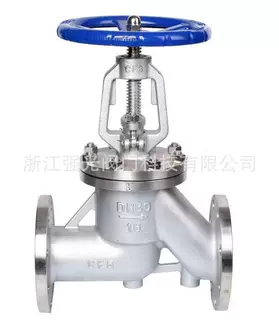 KJ41F-16PPL,不锈钢抗菌素截止阀，304不锈钢抗菌素法兰截止阀