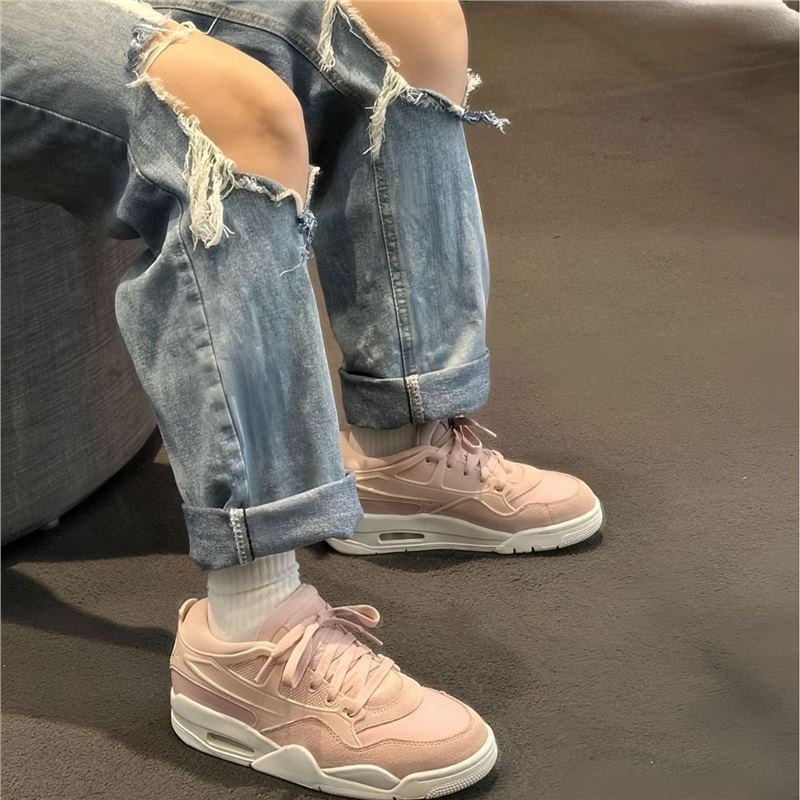 莆田靴ピュアオリジナルジョー 4RM 多用途ビッグフック空軍バーブロートップ紳士靴と婦人靴 aj4 滑り止め耐摩耗性バスケットボールシューズ|undefined
