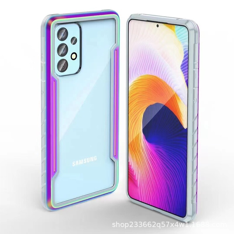 Suitable for Samsung S22ULTRA Outdoor Sports Transparent S21 Military Anti-fall Blade Alloy Three-proof Mobile Phone Case S20