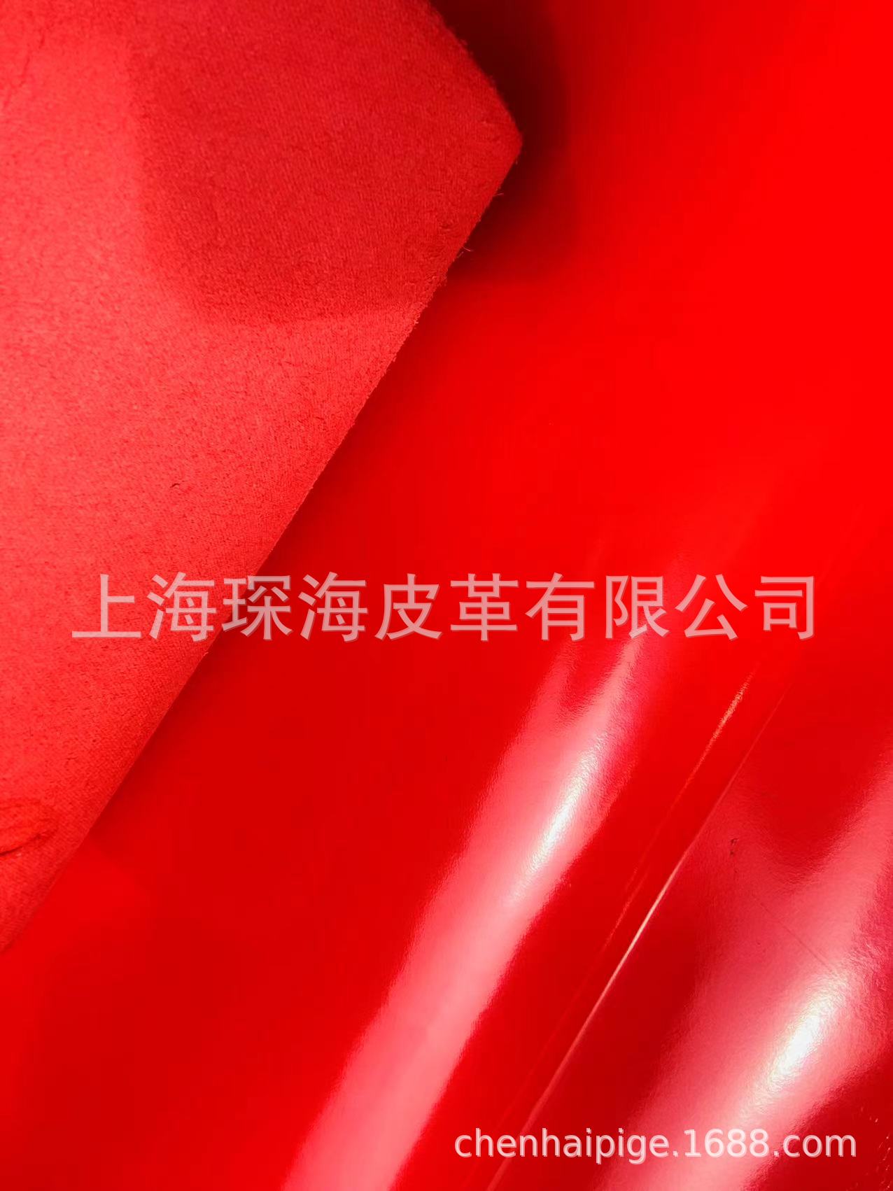 头层牛皮 皮革皮料 牛皮面料 整张牛皮 皮革 马鞍皮 中国红 红色