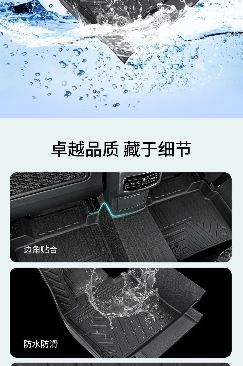 Honda Vezel exclusive full-coverage TPE car floor mats for 2015-2024 models, hard dual-layer, wear-resistant, eco-friendly floor mats
