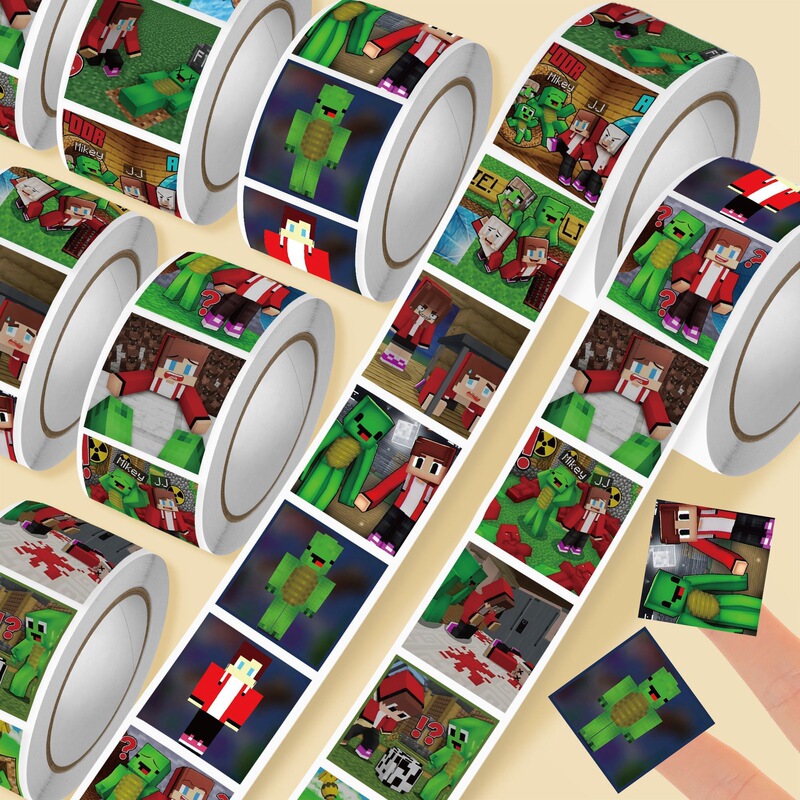 Mc Minecraft Jiejie Maggie Roll Stickers Creative Pixel Popular Game Minecraft Peripheral Stickers