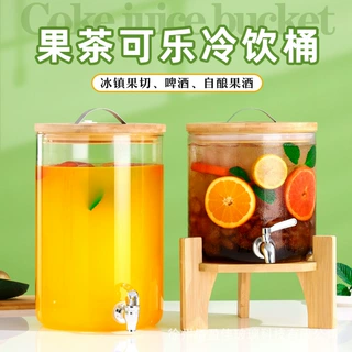 工厂直销玻璃可乐桶冷水壶饮料水果茶桶酒桶酒坛泡酒专用人参酒瓶
