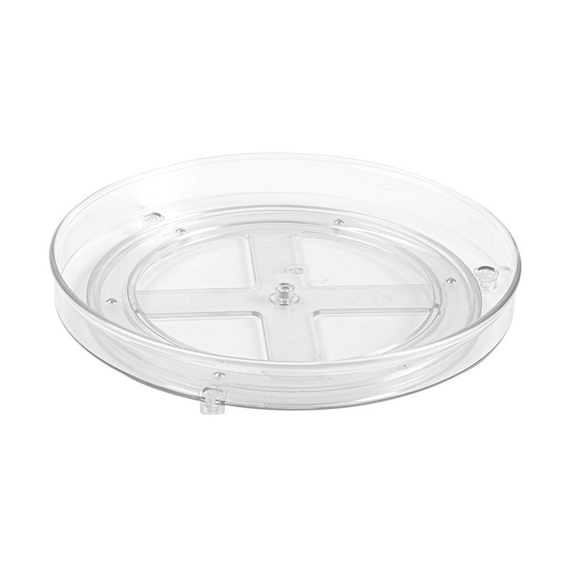 Estante transfronterizo transparente cosméticos de almacenamiento giratorio caja de estante de almacenamiento de productos de cuidado de la piel de escritorio de tocador