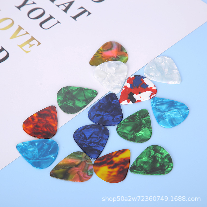 Púas de guitarra de celuloide 0.460.710.96, púas de guitarra de ABS, plectros, púas de guitarra 
 Impresión de LOGOTIPO