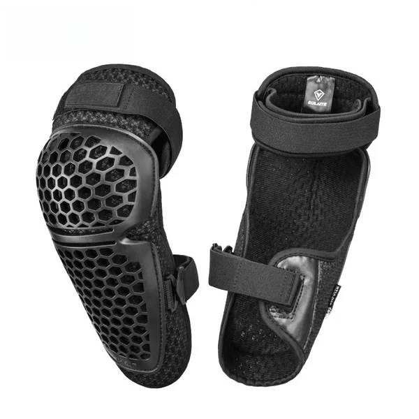 Sulaite Off-Road Cycling Honeycomb Knee Pads, Sports Breathable Heat-Dissipating Elbow Pads, Motorcycle Adjustable Protective Gear