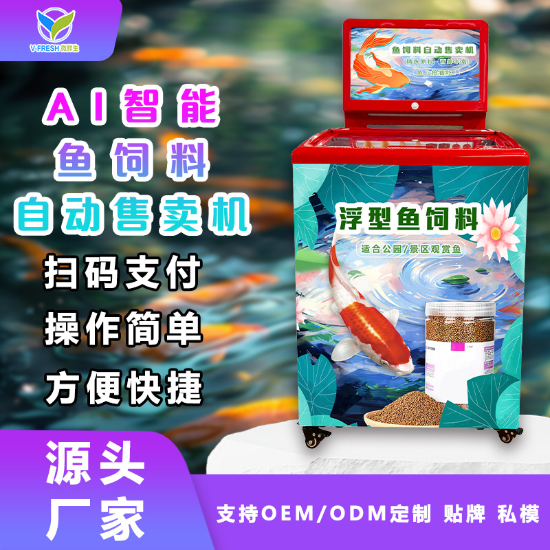 景区鱼饲料售卖机全自动扫码自助无人售货机鱼食鸽子食贩卖机
