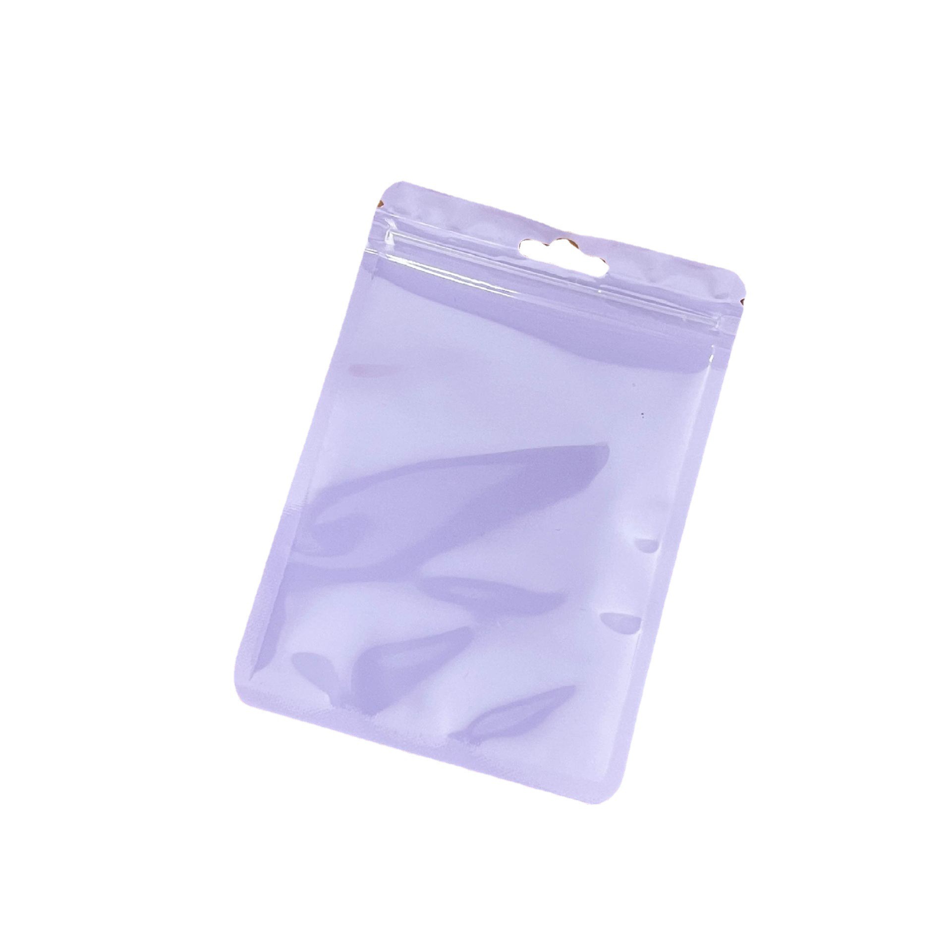 Macaron color bolsa de autosellado bolsa de plástico engrosada transparente color hueso bolsa de almacenamiento sellado bolsillo maquillaje cepillo bolsa de embalaje