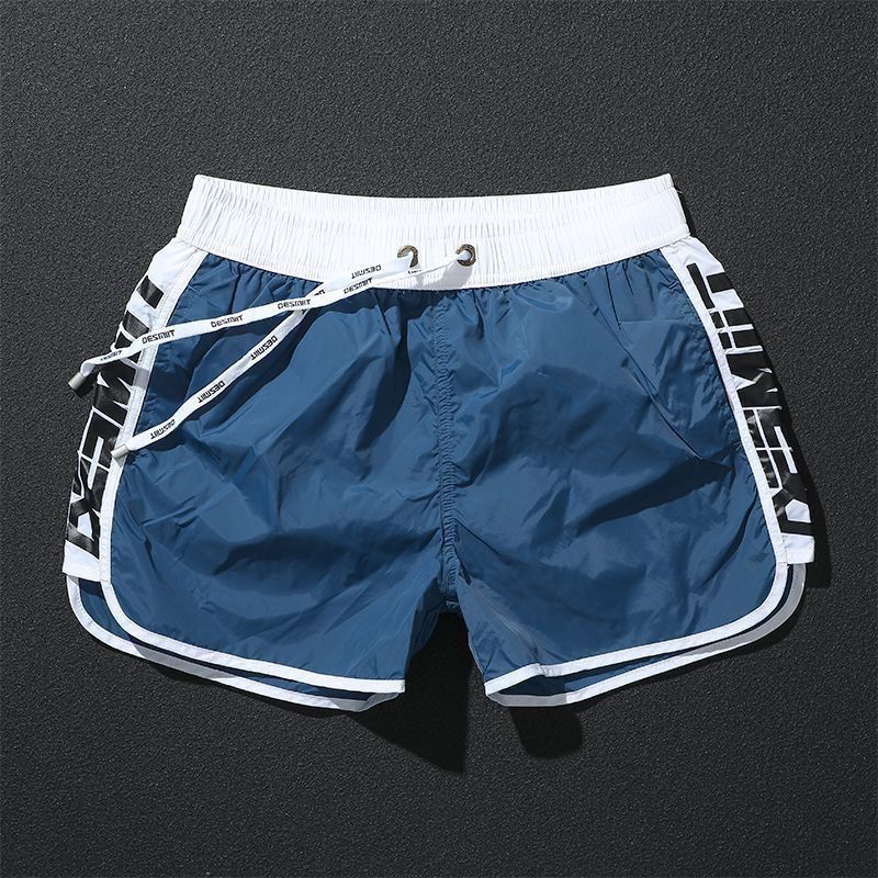 Thin Sports Shorts Men's 2025 Summer Quick-drying Loose Beach Pants Running Fitness Three-point Pants plus size Trendy Korean