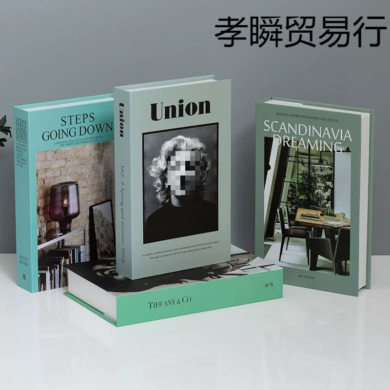 Фальшивая книжная украшение можно открыть книжный короб декор настенная полка реквизит книжная полка модель творческая Анжин