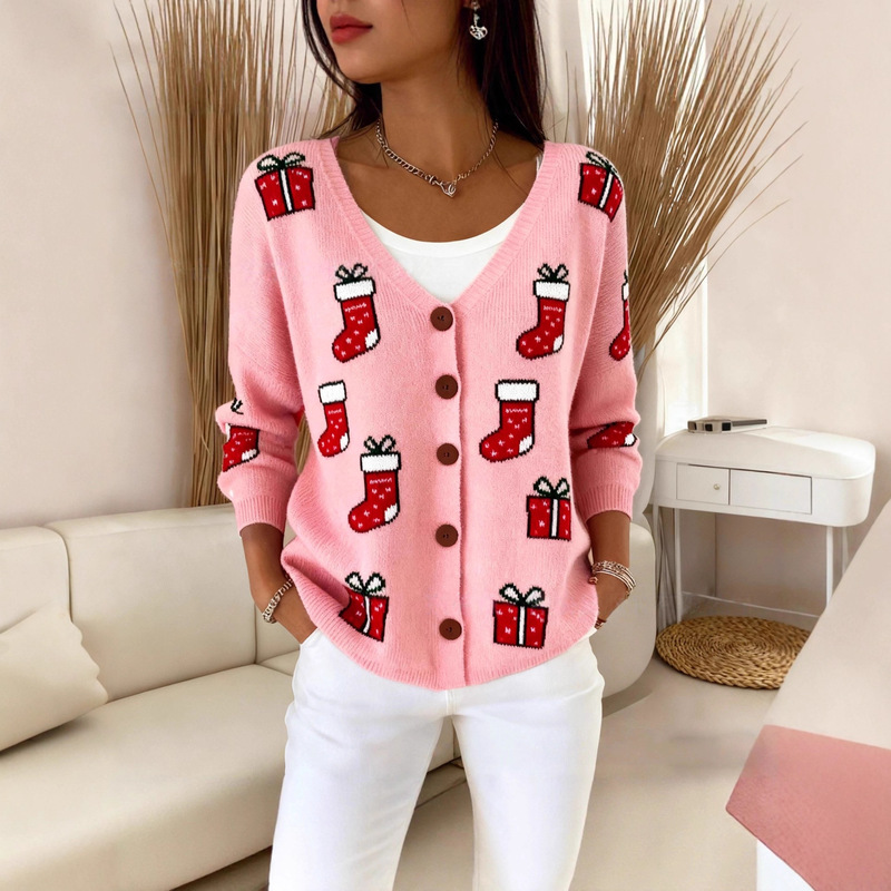 Christmas Sweater Amazon Cross-Border Exclusive Cardigan Ugly Sweater Ugly Christmas Sweat Christmas Sweater Amazon Cross-Border Exclusive Cardigan Ugly Sweater Ugly Christmas Sweat