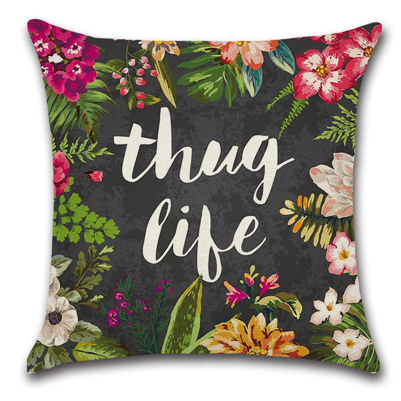 YC Amazonas plantas tropicales flor decoración abrazo funda de almohada casa sofá funda de almohada cojín de hoja de plátano coche