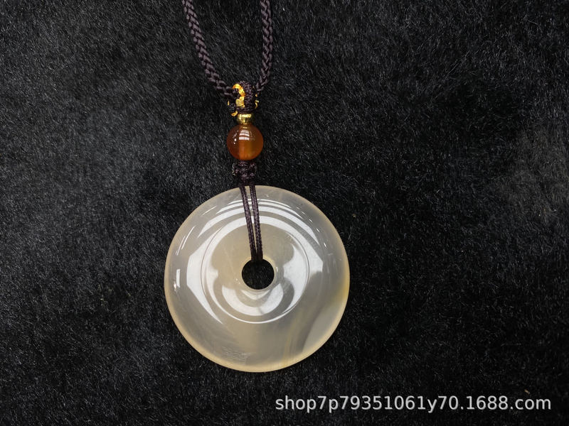 メーカー卸売瑪瑙セーターチェーンネックレス平安タッセルアクセサリーペンダントチャーム中国風グリーン瑪瑙|undefined