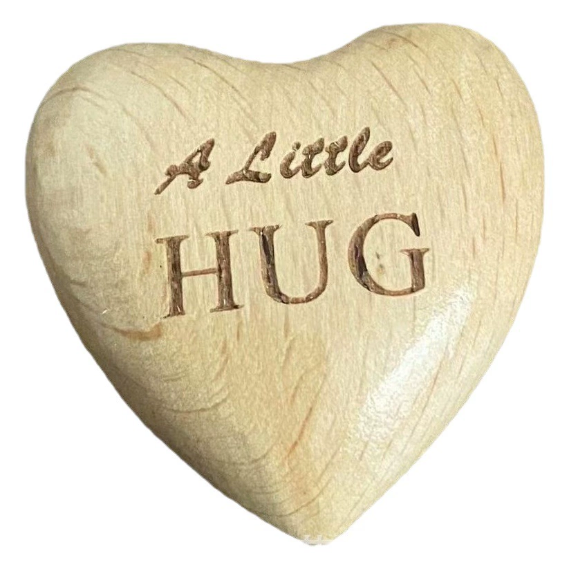 Популярная трансграничная ручка в форме сердца из бука, деревянная декоративная подвеска в форме сердца, можно гравировать и печатать на ручке с логотипом.