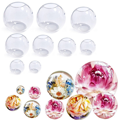 diy9款高透球体一体免打磨硅胶模具星空宇宙球3d手工星球硅胶模具