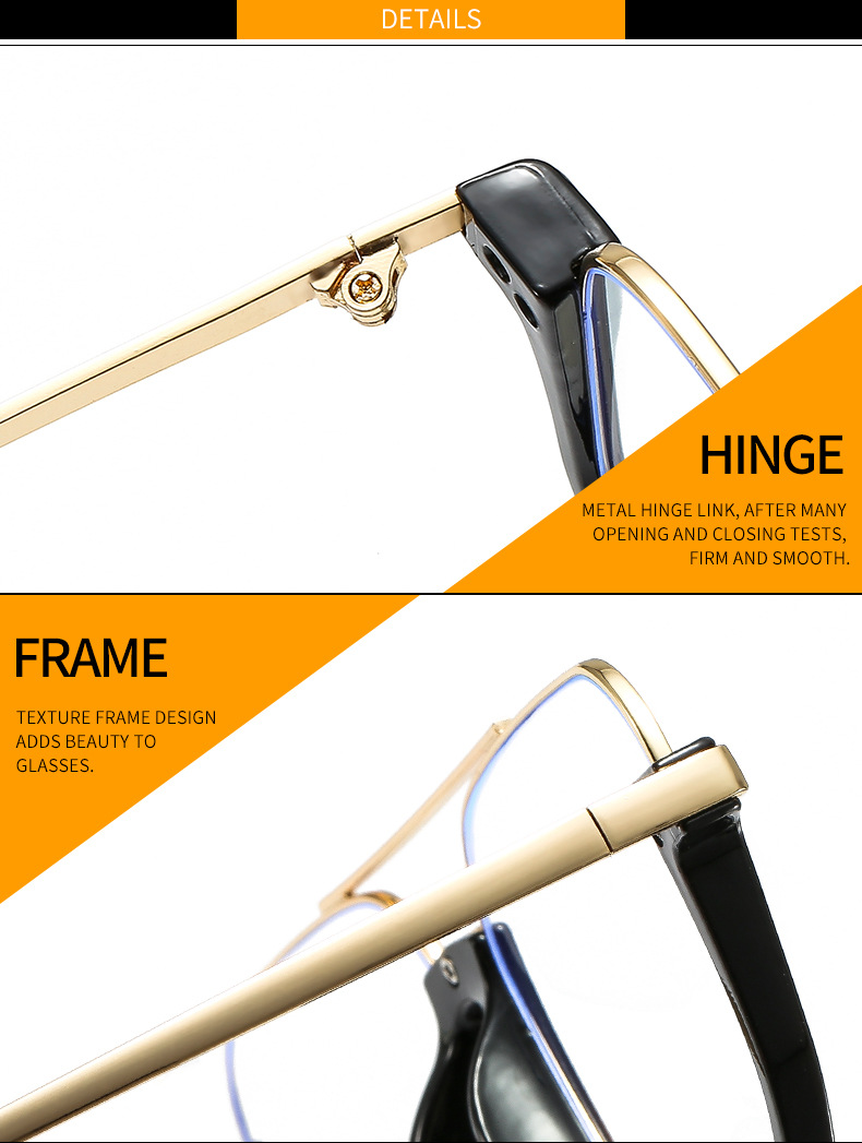 Women'S Gender Patchwork Design Fashion Color Block Tac Square Patchwork Half Frame Optical Glasses