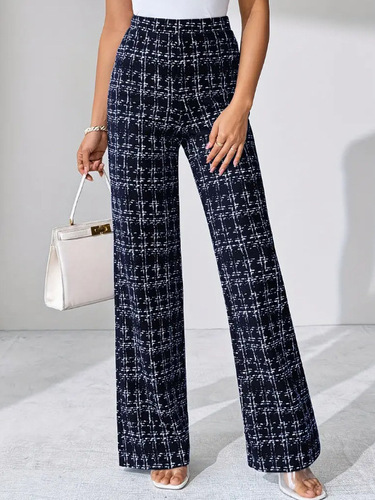 The 2025 New Model Cross-Border International Trade Woven Corduroy High-Waisted Straight Leg Women's Pants, Spring · Summer · Autumn, Suitable for Outdoor Activities