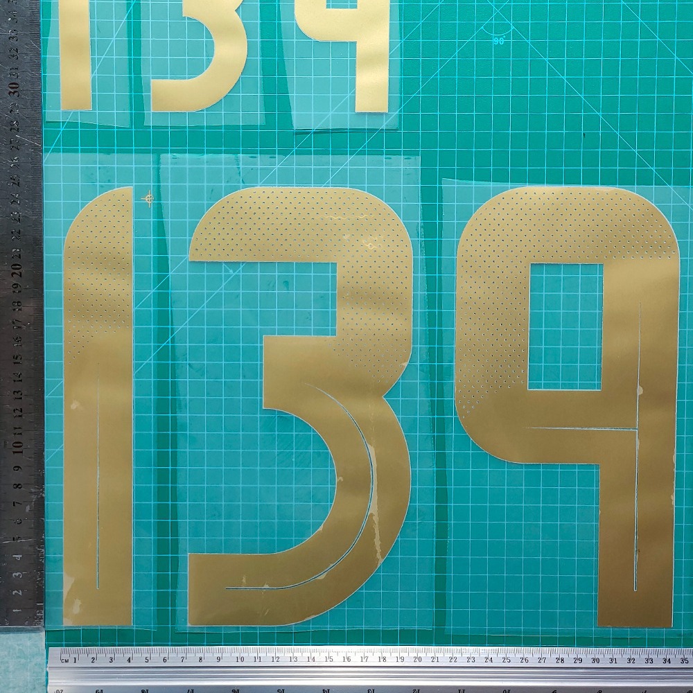 24-25AD Gold Adult B Goods Jersey Number Letter Stamping Number Thermal Transfer Map Jersey Supplies